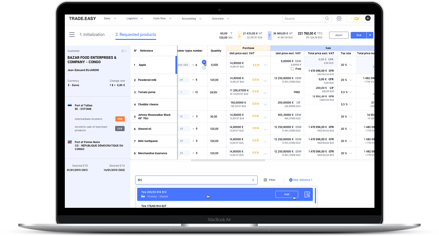 Logiciel de gestion commerciale en ligne · TRADE.EASY